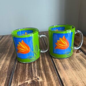 Vintage Arcoroc Tulip Mug - Green